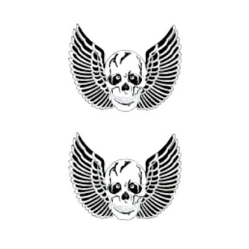 タトゥーシール　羽ドクロ