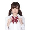 きゅん可愛スクールリボン　レッドストライプ