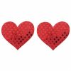 ニップルシール　（ドットハート）　赤