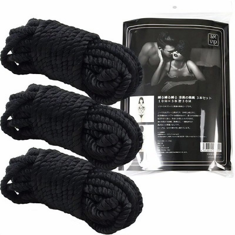 ＜ＳＭ　ＶＩＰ＞縛る縛る縛る　漆黒の黒縄　３本セット
